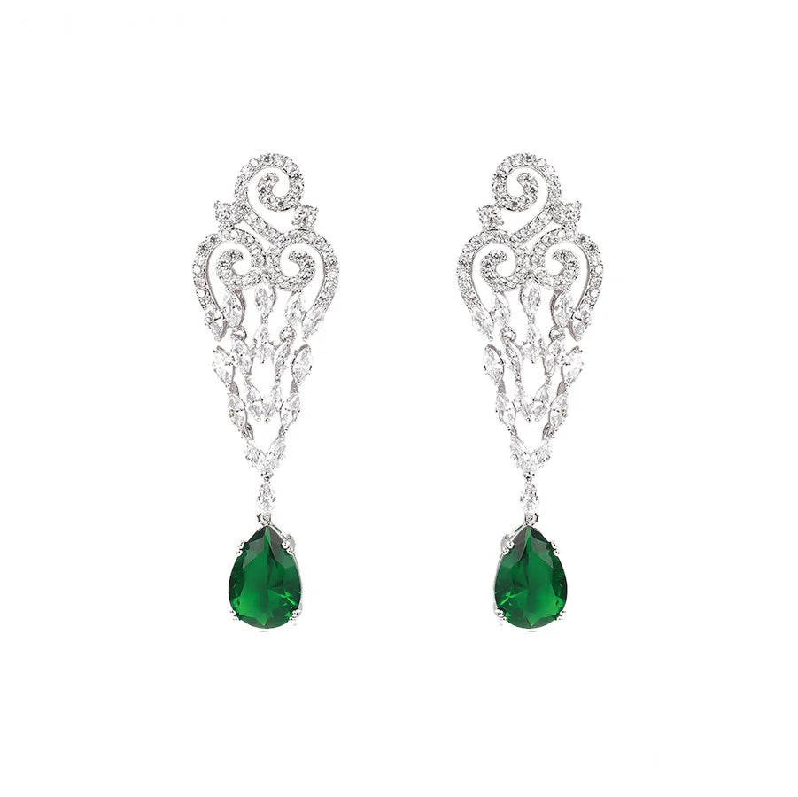 Emerald drop earrings