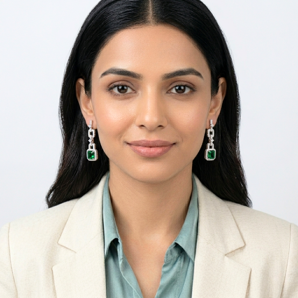 EMERALD DROP EARRINGS