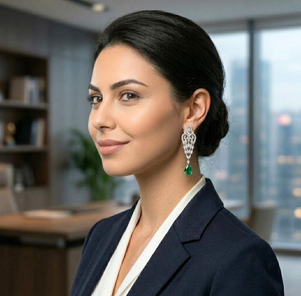 EXQUISITE EMERALD DROP EARRINGS