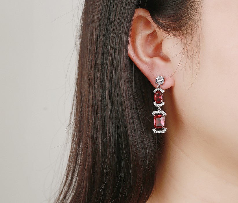 RUBY DROP EARRINGS
