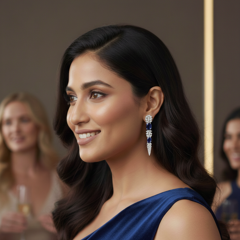 SAPPHIRE DROP EARRINGS