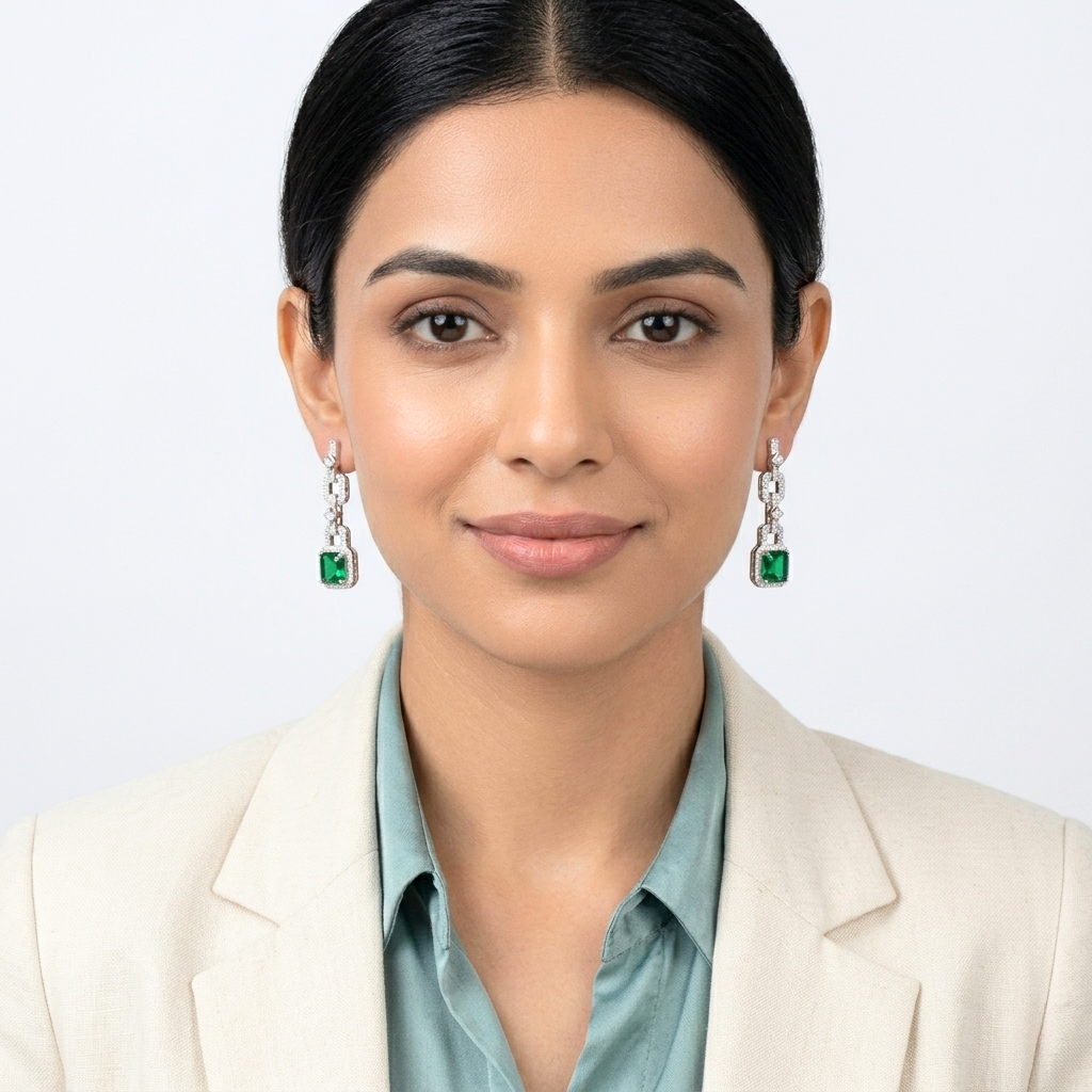 EMERALD DROP EARRINGS